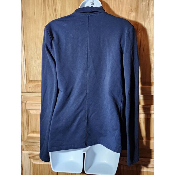 Green Tea Women’s Small Cardigan – Open Front – Athletic Style – Dark Blue - Picture 2 of 4